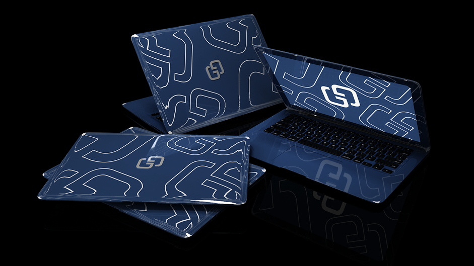 Брендинг ноутбук MacBook GG Golden Gram