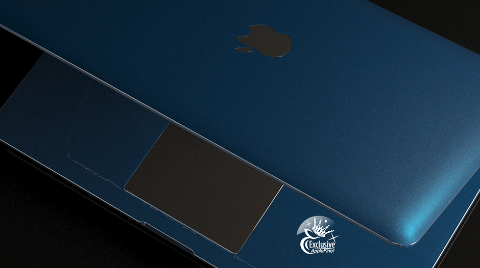 Купить эксклюзивный MacBook Pro темно голубой