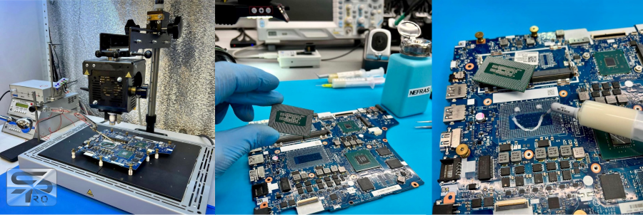 Заменен неисправный центральный процессор Intel 10750H на новый в ноутубке Lenovo Ideapad
